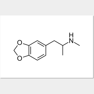 MDMA Ecstasy C11H15NO2 Posters and Art